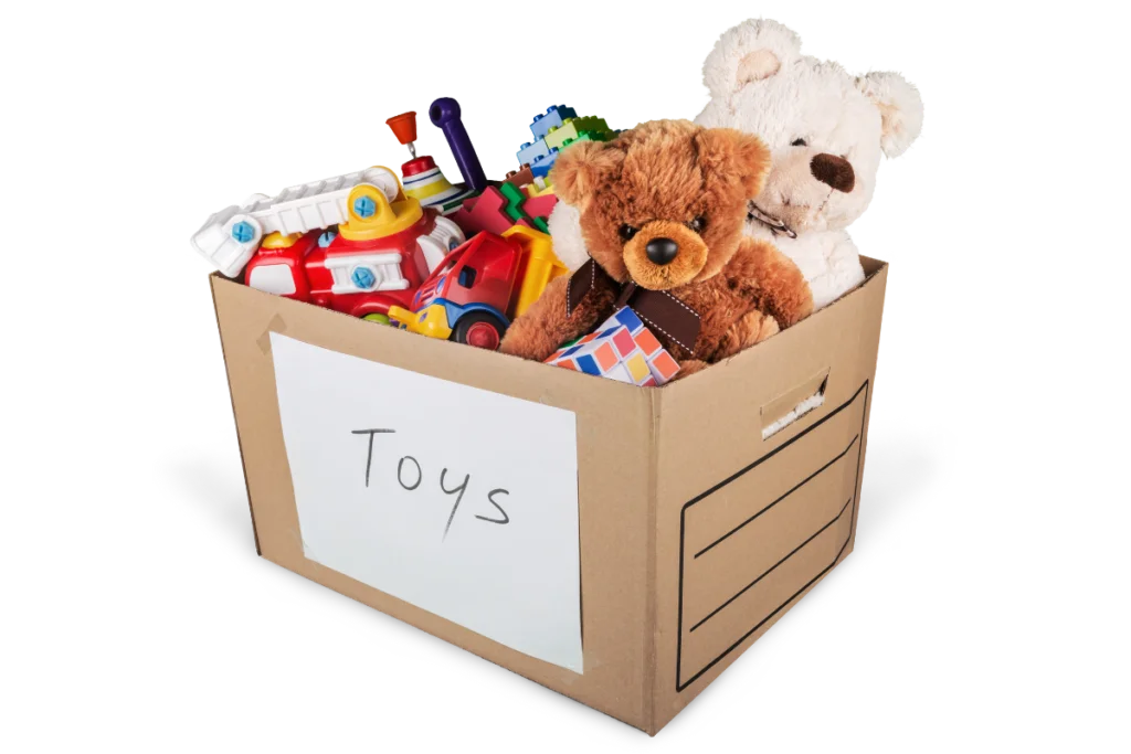 Don't just dump all the toys into one big box