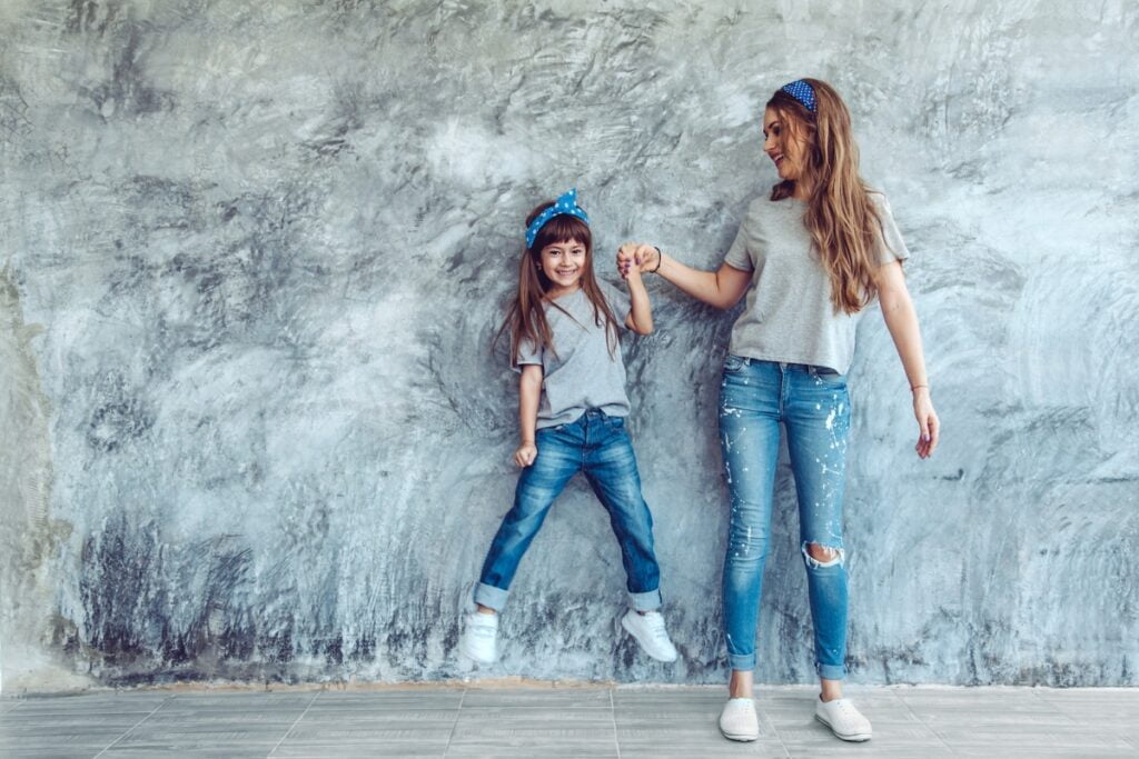 Stylish moms love finding cute and matching outfits their kids