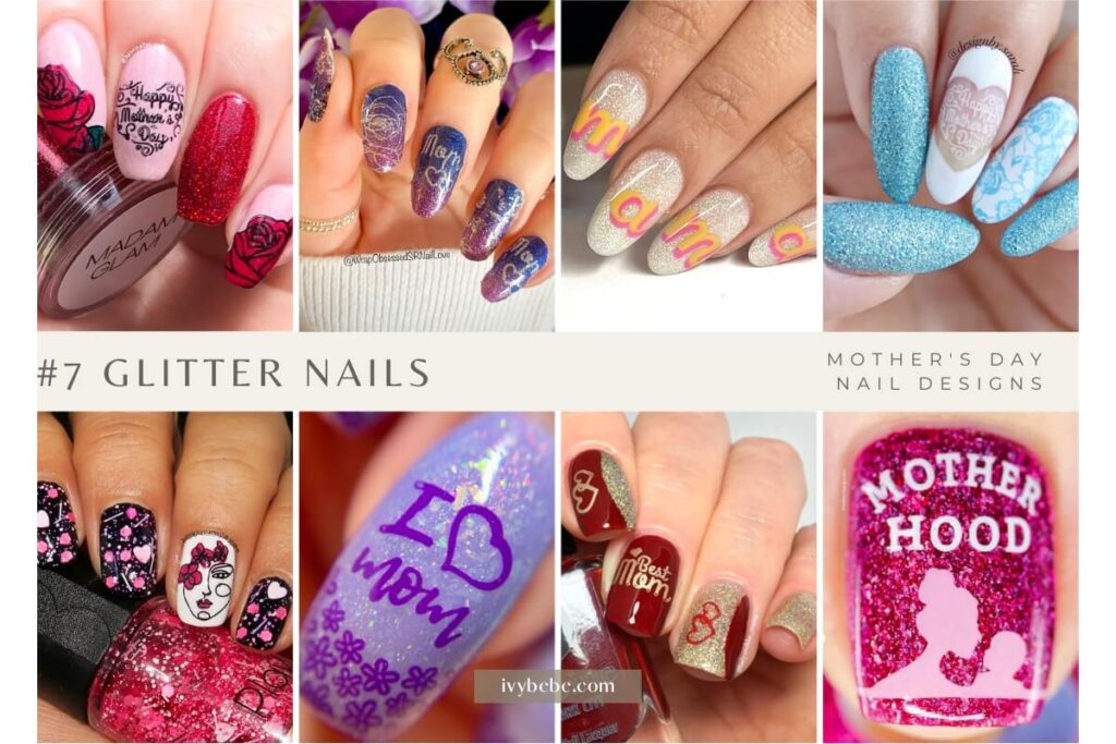 7. Mother's Day Nail Designs with Glitter - wide 3