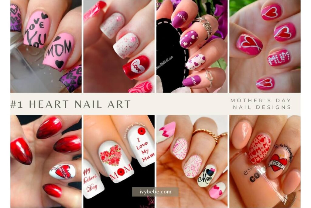 Heart-Shaped Mother's Day Nail Art - wide 5