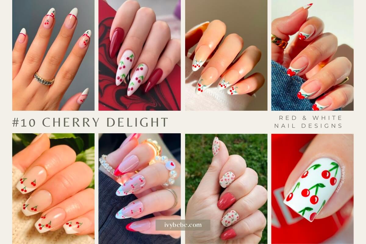 21 Captivating Red And White Nails For Every Occasion - Ivybebé