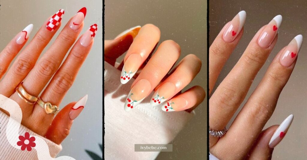 21 Captivating Red and White Nails for Every Occasion
