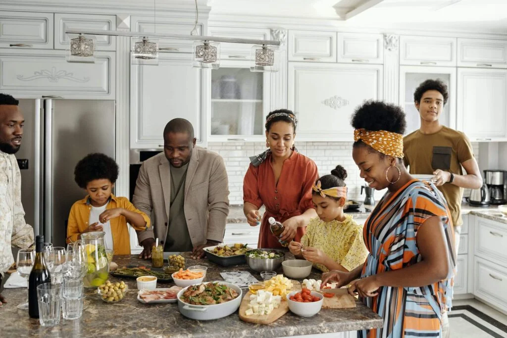 Kitchen island can create a gathering space for family and friends
