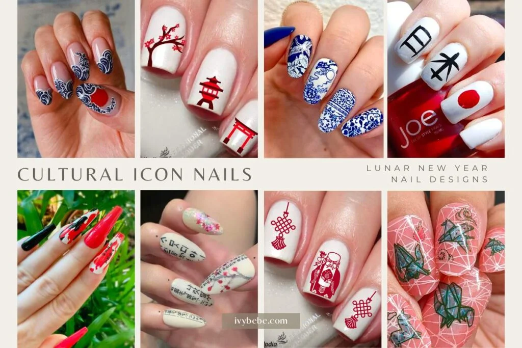 Lunar New Year nail designs - Cultural Icon Nails